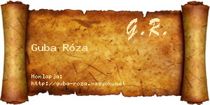 Guba Róza névjegykártya